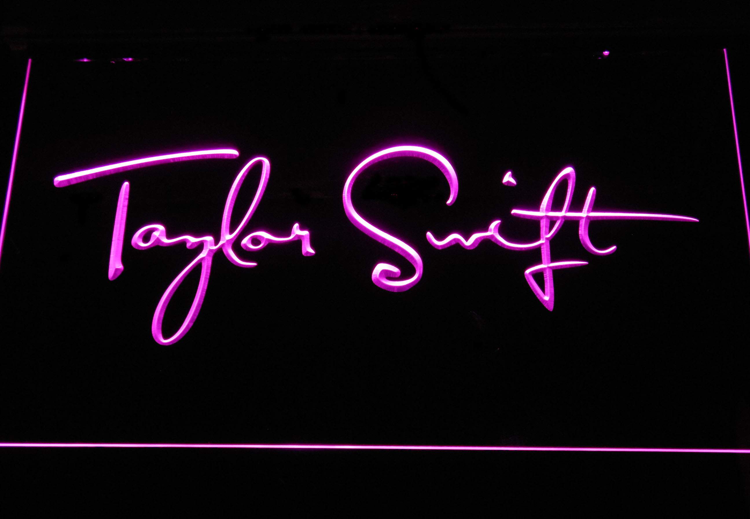 Taylor Swift logo popular neon wall clock