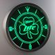 Miller Lite Shamrock LED Neon Wall Clock