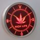 High Life Leaf LED Neon Wall Clock