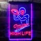 Miller Football 2 Neon-Like LED Sign