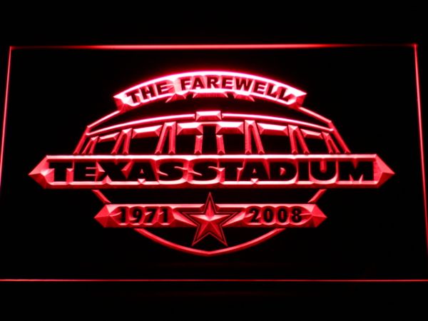 Dallas Cowboys Texas Stadium World Champions LED Neon Sign - Legacy Edition