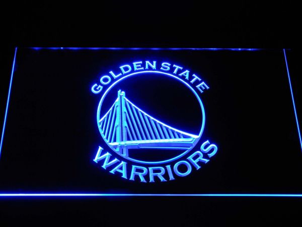 Golden State Warriors Led Sign, NBA Logo Metal Led Wall Sign