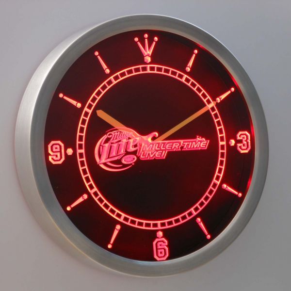 Miller Lite - Miller Time Live LED Neon Wall Clock | FanSignsTime