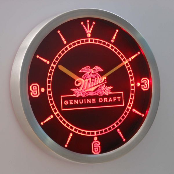Miller Genuine Draft LED Neon Wall Clock | FanSignsTime