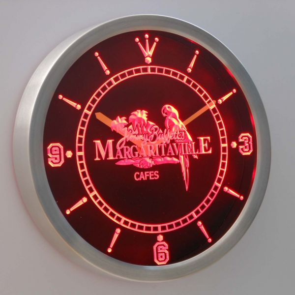 Jimmy Buffett's Margaritaville LED Neon Wall Clock | FanSignsTime