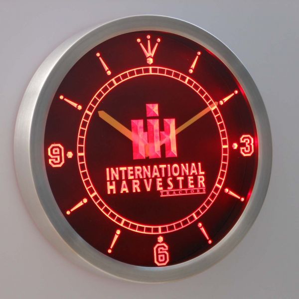 International Harvester Tractors LED Neon Wall Clock | FanSignsTime