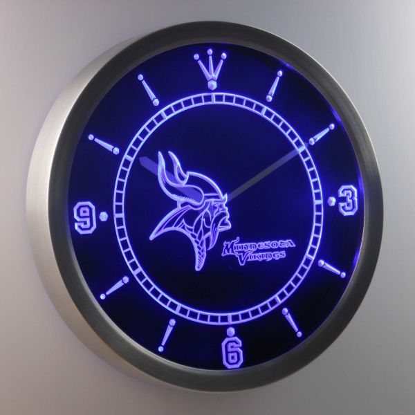 Minnesota Vikings LED Neon Wall Clock