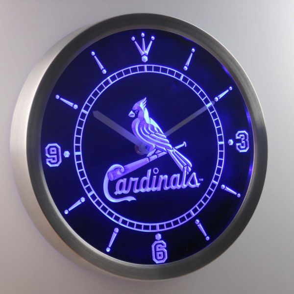 St Louis Cardinals LED Neon Wall Clock