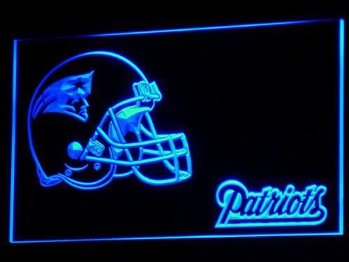 New England Patriots Football Helmet Light-up Sign W/ Color 