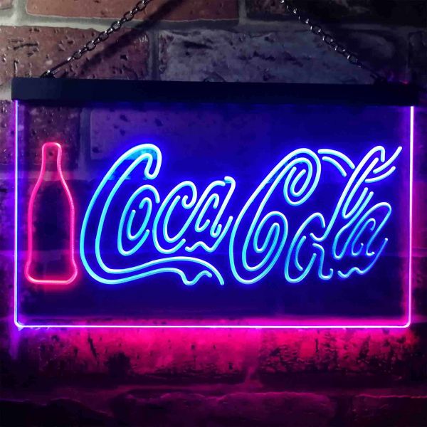 Coca-Cola Bottle and Logo Neon-Like LED Sign | FanSignsTime