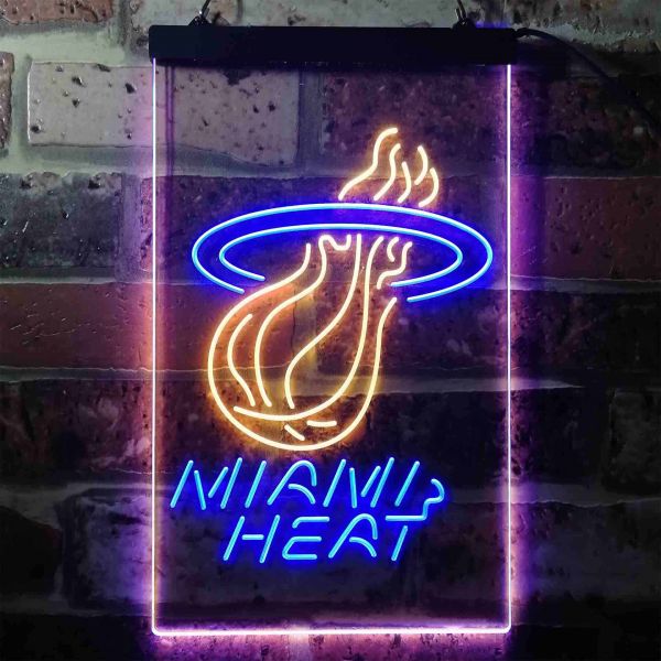 Miami Heat Logo Neon-Like LED Sign