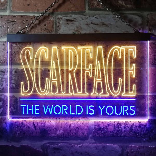 scarface the world is yours neon sign