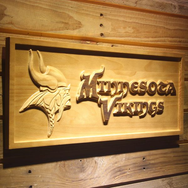 Minnesota Vikings Wood Sign