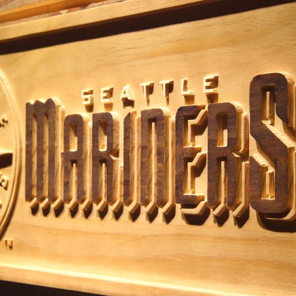 Seattle Mariners Baseball Wood Sign