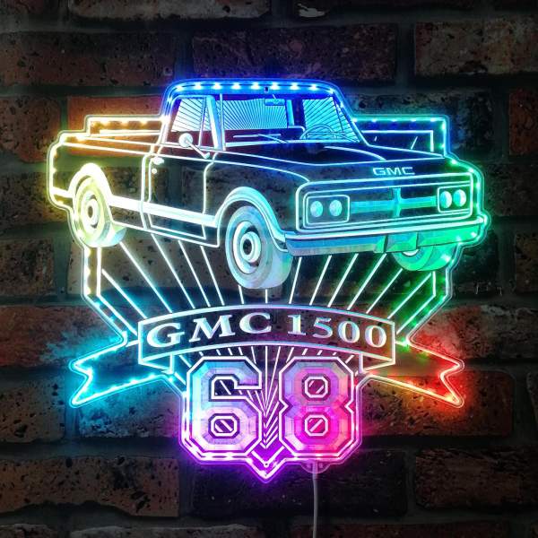 GMC 1968 GMC 1500 RGB LED Sign | FanSignsTime