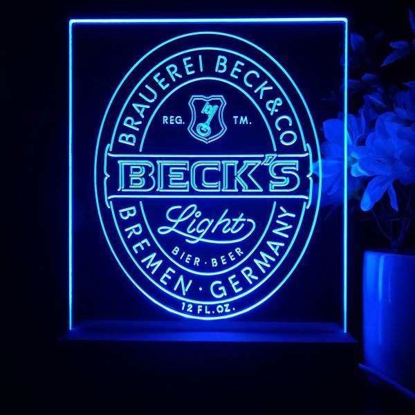 Becks Light Logo LED Desk Light FanSignsTime