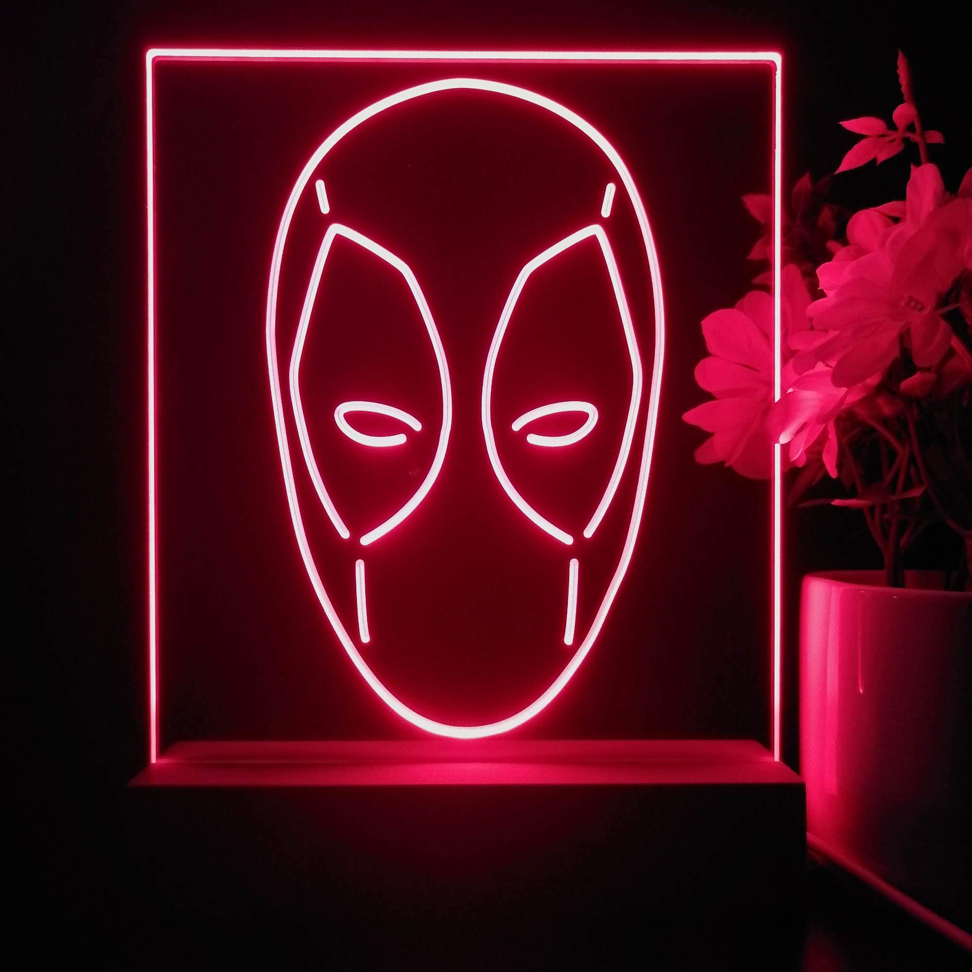 Deadpool Face LED Desk Light | FanSignsTime