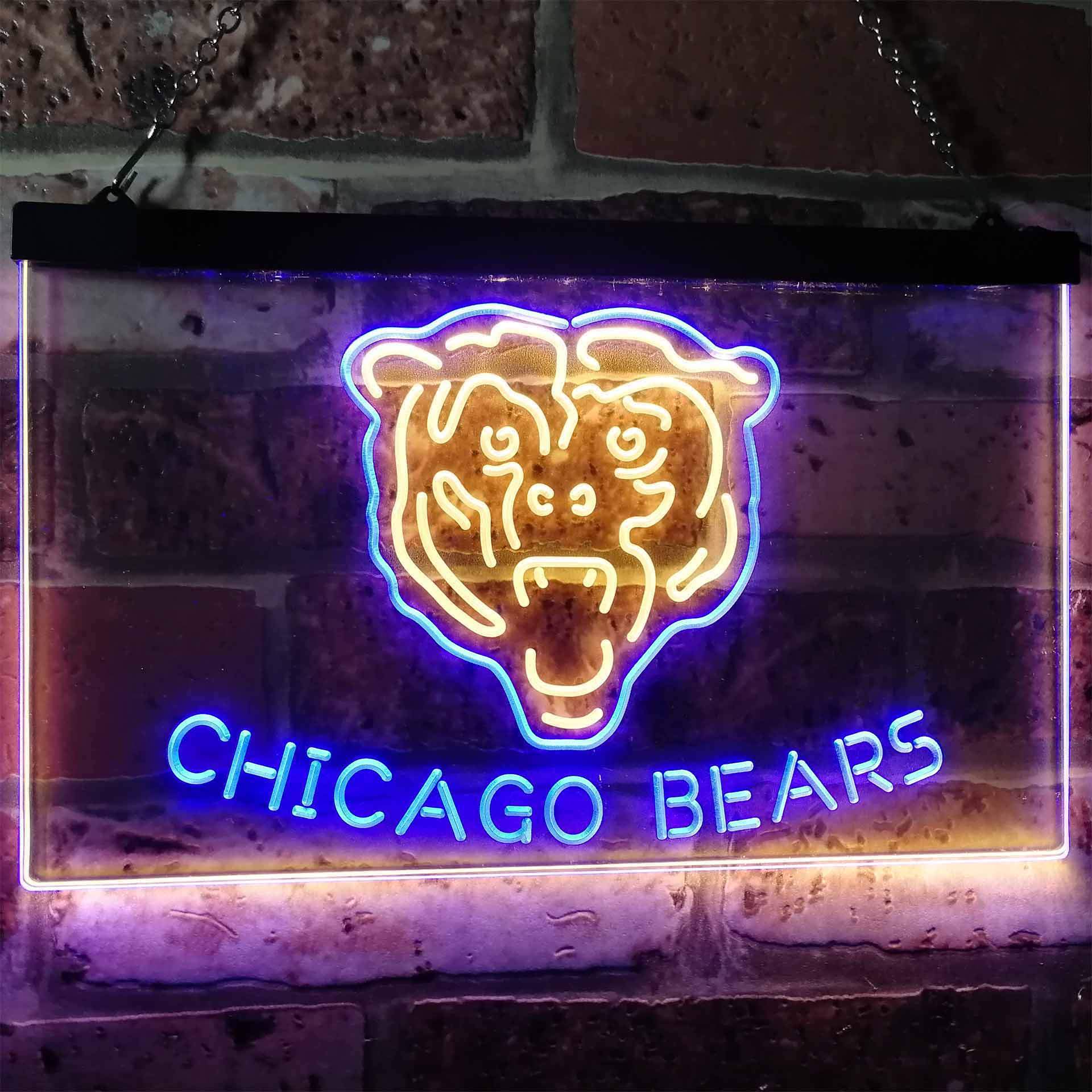 Chicago Bears 1962-1973 Logo LED Neon Sign - Legacy Edition