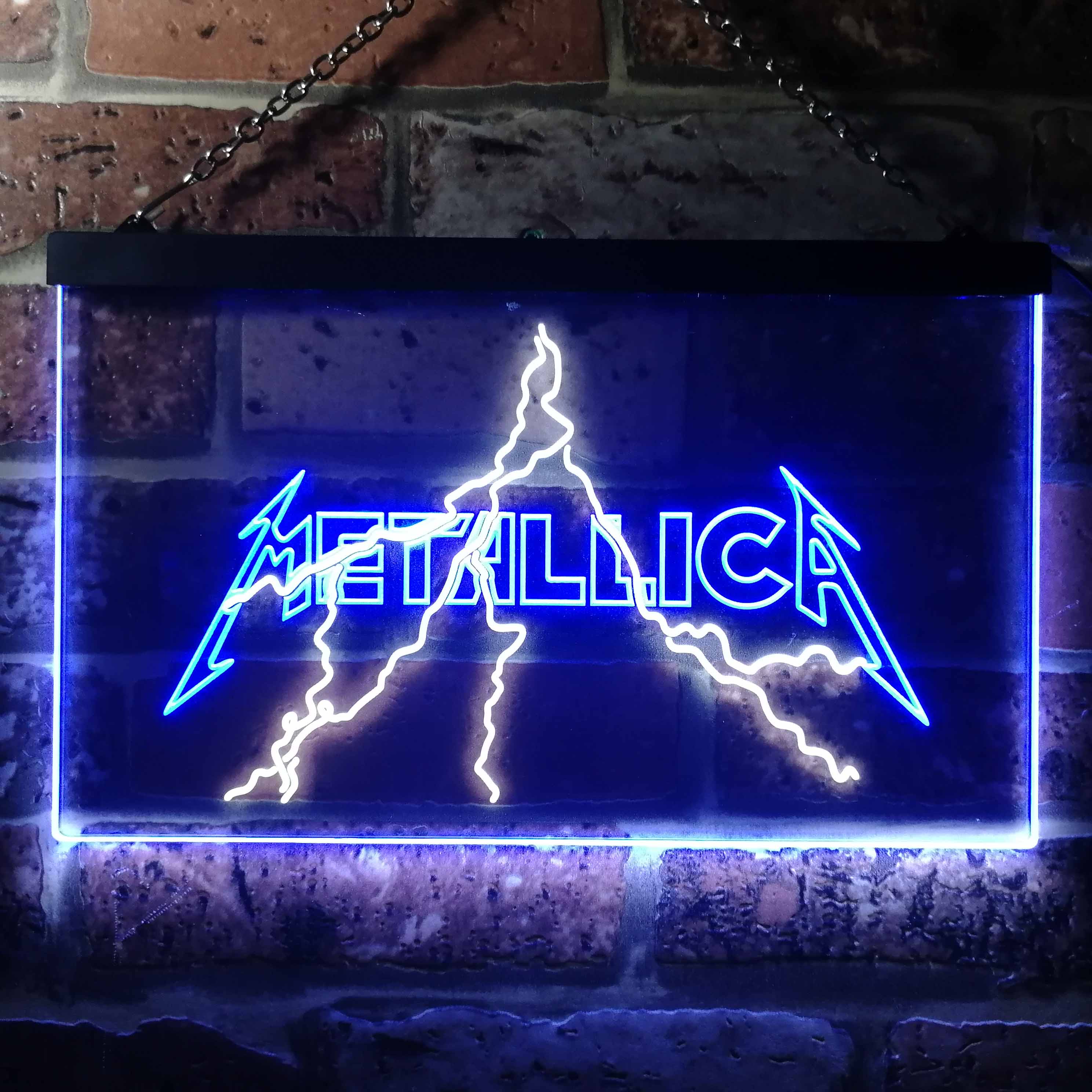 metallica neon sign