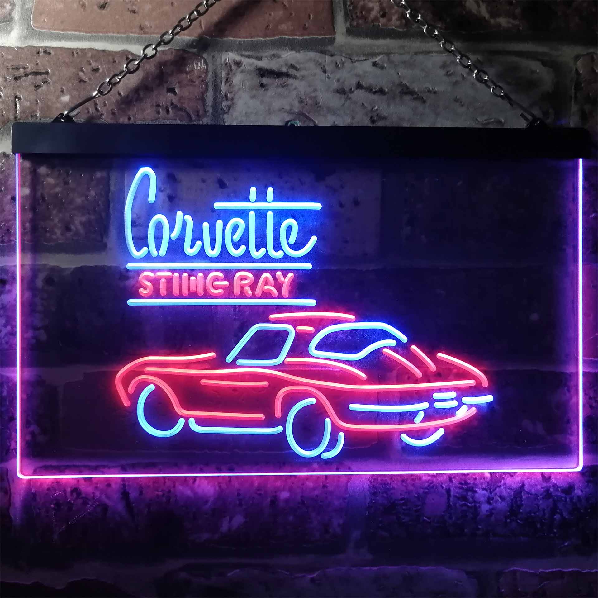 Corvette LED Neon Sign Light Blue